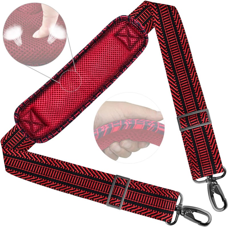 ZINZ Shoulder Strap 58" Ultra-Thick Fixed Padded and Adjustable Buckles Crossbody Strap for Briefcase Laptop Bag Luggage - Image 1